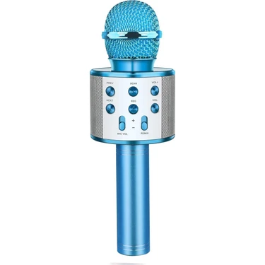 Wster WS-858 Karaoke Wireless Mikrofon - Dahili Hoparlör - Bluetooth & USB