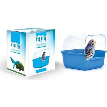 Fit Fly Kuş Banyosu 13,5 x 12,5 x 13,5 cm Kaliteli Plastik Malzeme ile Muhabbet Kuşları