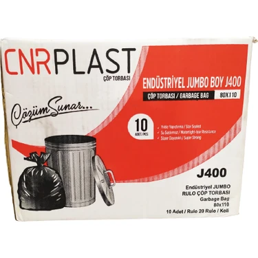 CNR Plast Endüstriyel Siyah Çöp Torbası Poşeti 80X110 J400 Jumbo 80X110