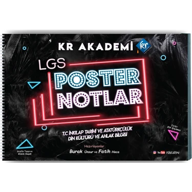 Kr Akademi Yayınları LGS İnkılap Tarihi ve Atatürkçülük Din Kültürü ve Ahlak Bilgisi Poster