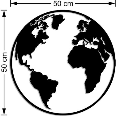 New Jargon Dunya Kure Yuvarlak Duvar Tablosu Dekoratif Ev Fiyati
