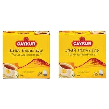 Çaykur Siyah Süzen Bardak Poşet Çay 2'li 100 x 2