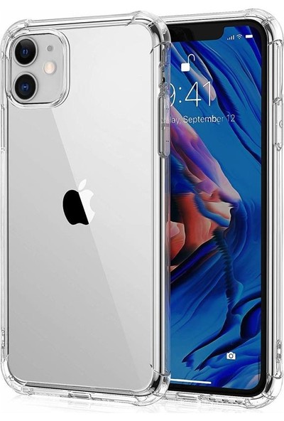 Atalay iPhone Antishock Premium Şeffaf Silikon Kılıf Apple Iphone 11 Pro Max