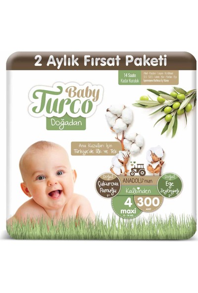 Baby Turco Doğadan 4 Numara Maxi 300'lü