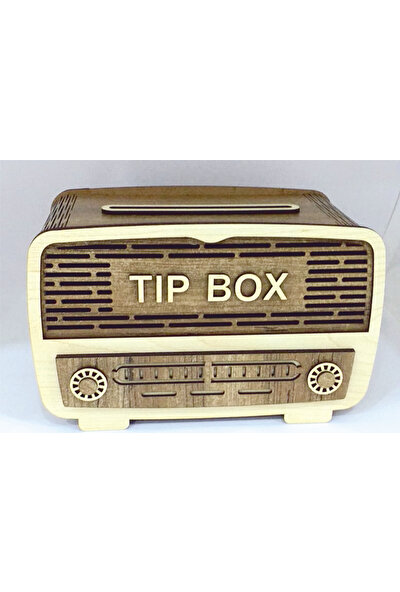 Ayt Reklam Atölyesi Ahşap Kumbara Nostalji Radyo Tip Box Bahşiş Kutusu