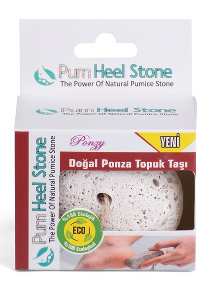 Pumice World Pum Heel Stone Doğal Ponzadan Topuk Taşı, İpli Topuk Törpüsü, Nasır Taşı, Ponzy