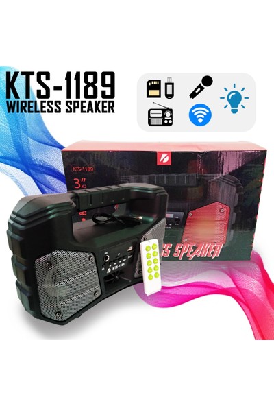 Kts KTS-1189 USB Radyo Bluetooth Hoparlör
