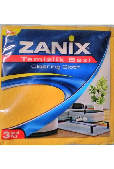 Zanix Delikli Sarı Temizlik Bezi / 3'lü Paket