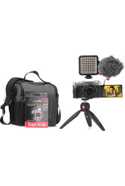 Fujifilm X-T200 Gümüş + XC 15-45 mm Vlogger Hazır Kit