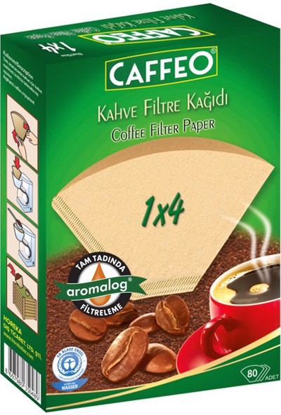 Caffeo 1 x 4 / Kahve Filtresi Kağıdı 1 x 80'li