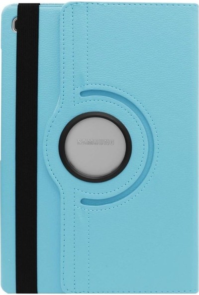 Kny Samsung Galaxy Tab A7 SM-T500 Kılıf Dönerli Standlı Suni Deri Kapaklı Kılıf Turkuaz