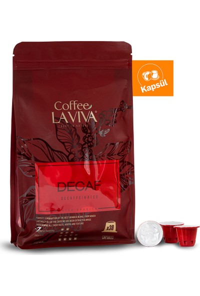 Coffee La Viva Decaf Nespresso Uyumlu Kafeinsiz Kapsül Kahve 30X5,3GR