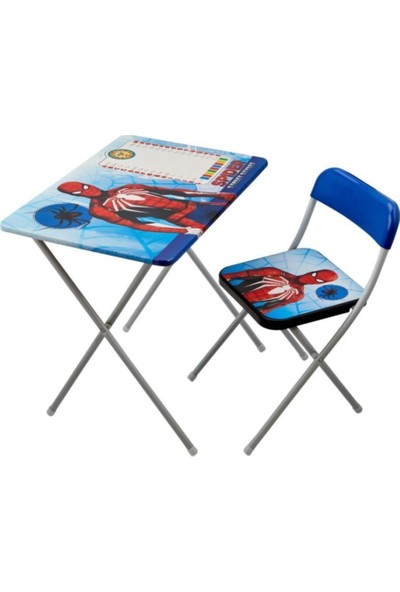 Beren Oyuncak Ders Çalışma Masası + Sandalye -Spiderman