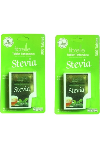 Fibrelle Stevia Tatlandırıcı 300 Tablet x 2