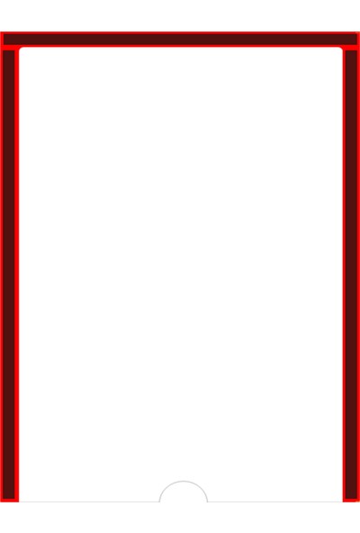 Kaizen A4 Mıknatıslı Kısa Kenar Açık Kırmızı Magnet Çerçeve Dosya Tutucu (10 lu)