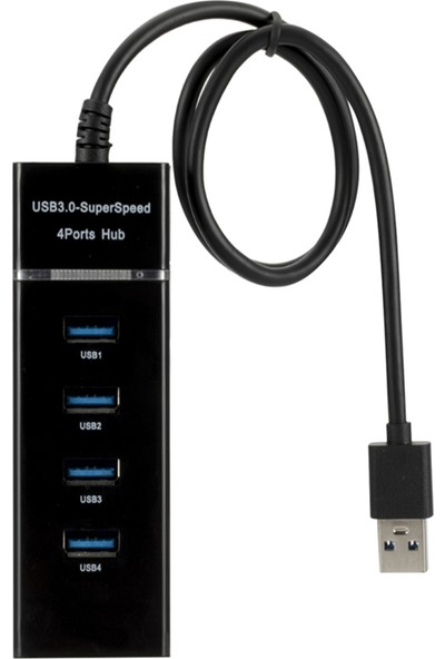 Mkey USB Çoğaltıcı 3.0, USB Çoklayıcı, 4 Port USB Çoğaltıcı 3.0 1.2 Metre 2 Tb Destekleyici