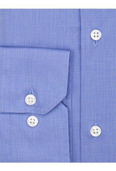 Emnana Mavi Non-Iron Regular Fit Gömlek