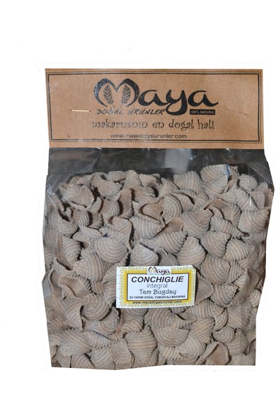 Maya Doğal Ürünler Conchıglıe Integral Tam Buğday Makarna 500 gr