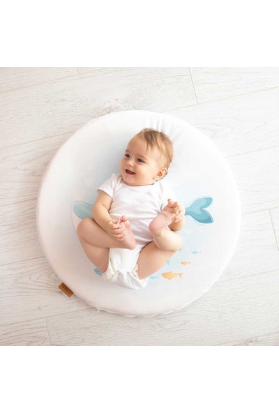 Baby Z Balina Desenli Küçük Yuvarlak Oyun Matı