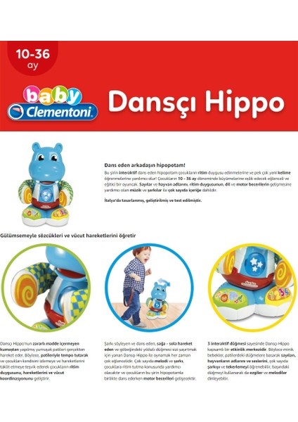 Baby Clementoni - Dansçı Hippo