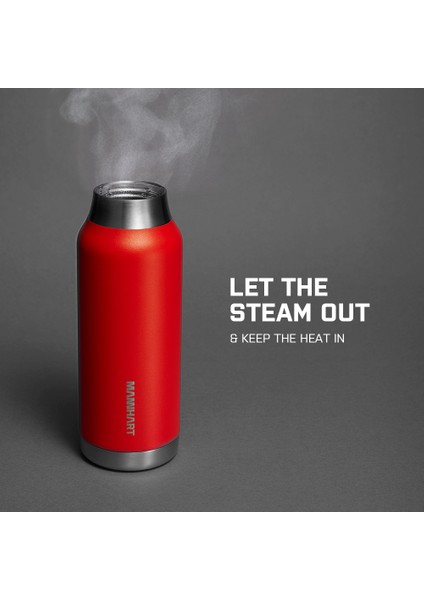 Mannhart by Spigen B213 Sızdırmaz Vakumlu Çift Katmanlı Travel Mug Paslanmaz Çelik Termos 500 ml Hot 6h / Cold 24h Rudolph Red - AHP00353