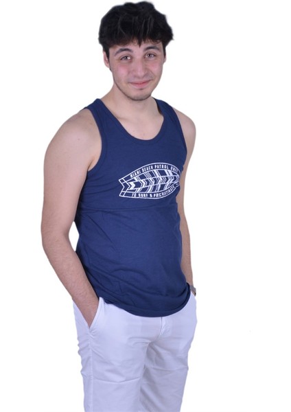 Flamlı Atlet Lacivert Erkek Atlet 19534-05