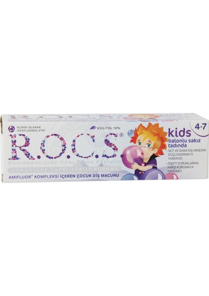 R.o.c.s. Kids 4-7 Yaş Arası Diş Macunu Balon Sakızlı