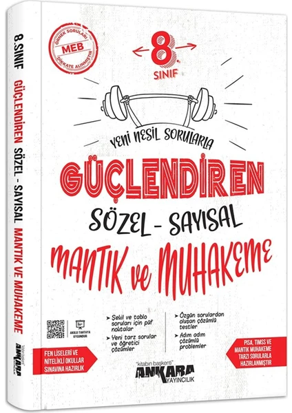 Ankara Yayıncılık LGS 8.Sınıf  Güçlendiren Sayısal-Sözel Mantık ve Muhakeme Soru Bankası