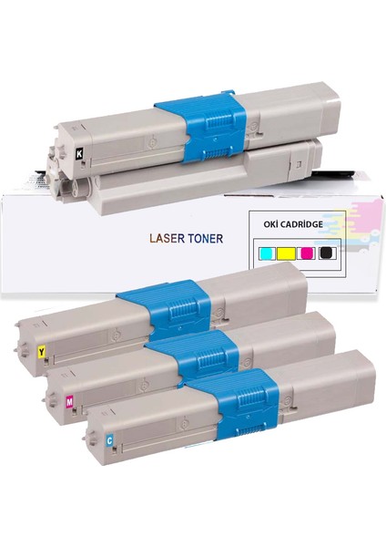 Oki C531DN-C531 Uyumlu Muadil Toner 4 Renk 3.500 Baskı Kapasiteli