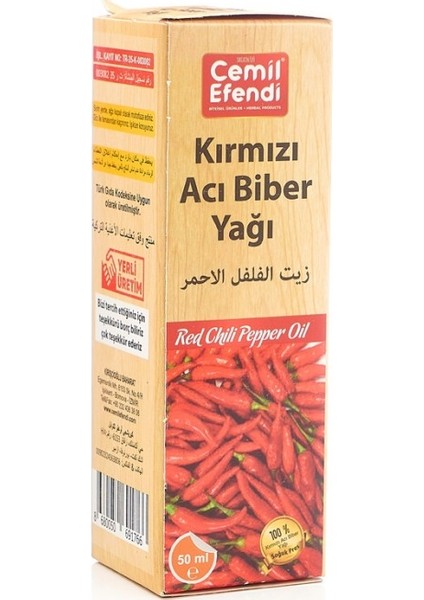 Kırmızı Acıbiber Yağı 50 ml