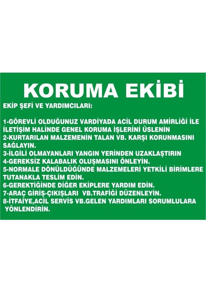 Koruma Ekibi (Kendinden Yapışkanlı Etiket) 17,5 x 25 cm