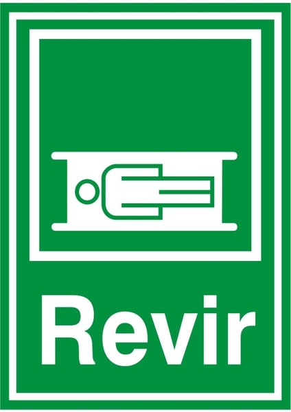 Revir Galvaniz Uyarı Levhası 17,5 x 25 cm
