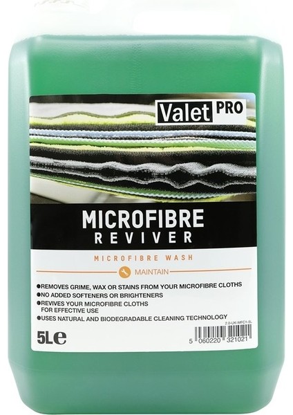 Valet Pro Microfibre Reviver Mikrofiber Bez Yıkama Şampuanı 5lt.