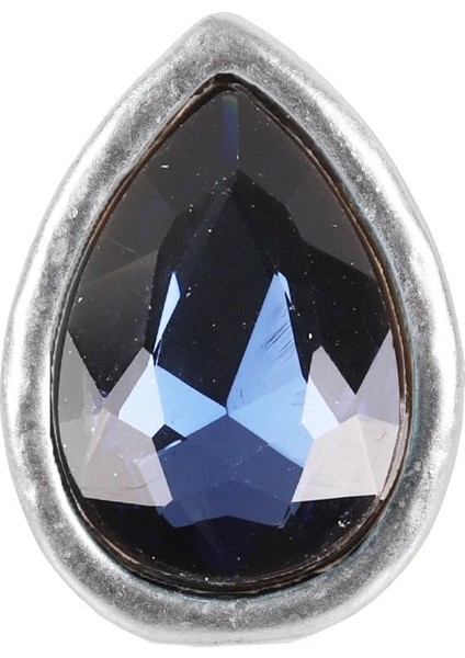 Kadın Antik Gümüş Kaplama Swarovski Taşlı Damla Yüzük