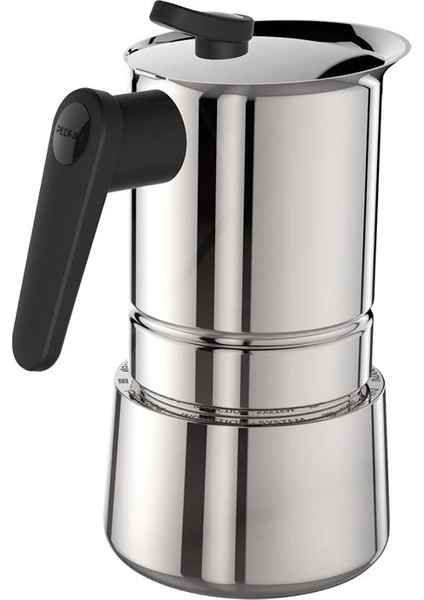 Acciaio Paslanmaz Çelik 4 Cup Moka Pot