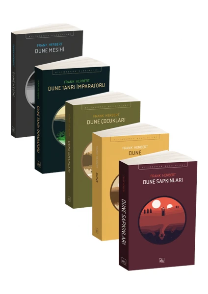 Dune Serisi:Dune Mesihi -Dune Tanrı İmparatoru - Dune Sapkınları -Dune Çocukları - 5 Kitap Set - Frank Herbert