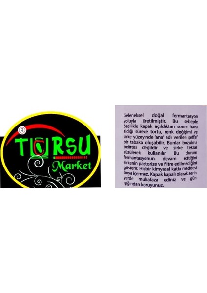 Turşu Market Fermente Elma Sirkesi Cam 500 ml