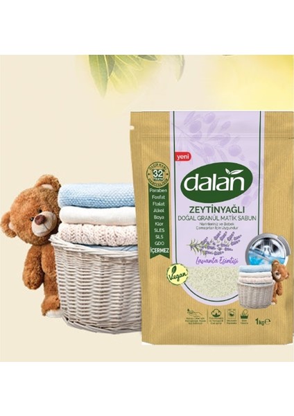 Granül Matik Doğal Lavanta Esintisi 1 kg x 2'li 64 Yıkama fırsatları