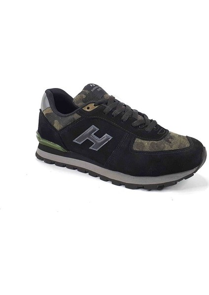 19250 Peru Kamuflaj Desen Deri Sneaker Ayakkabı