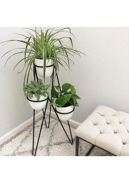 Trio 3'lü Tek Parça Modern Saksılık
