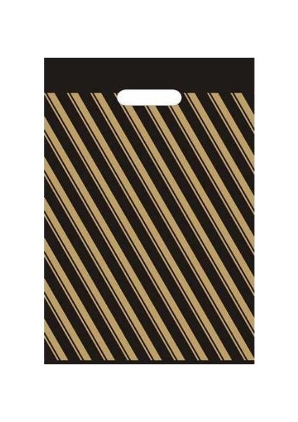 Poşet Diagonel Takviyeli Çizgili Poşet (Lidex) 26X38 cm 1000 Adet(No:2)