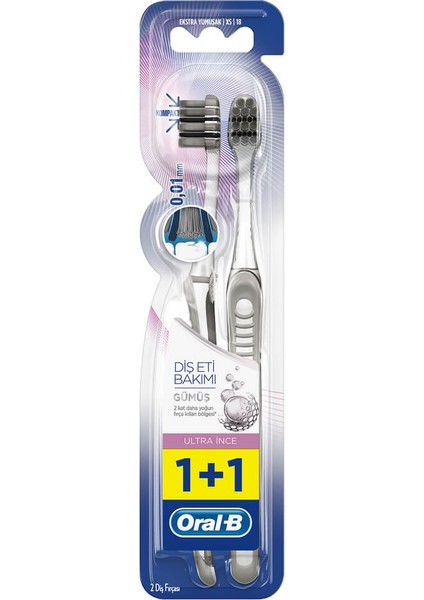 Oral B 2'li Ultra Thın Diş Eti Bakımı Ekstra Yumuşak Diş Fırçası