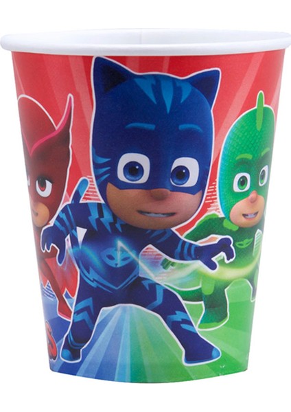 Pj Masks Pijamaskeliler Karton Bardak 8'li