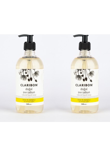 Doğal Sıvı Sabun - Limon Okaliptus 500 ml x 2 Set