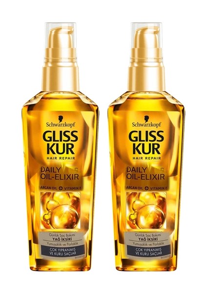 75 ml Oil Elixir Bakım Yağı - Saç Serumu x 2 Adet
