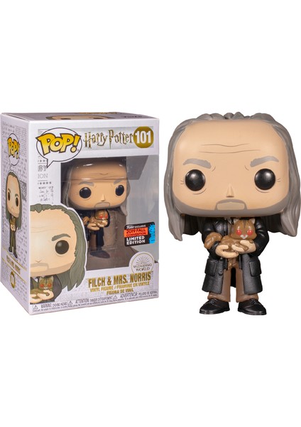 Pop Harry Potter Argus Filch ve Mrs. Norris Yule Ball Exclusive Figür Limited Edition