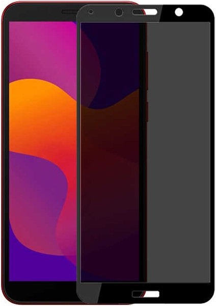 Huawei Y5P Privacy Gizlilik Filtreli Hayalet Cam Siyah