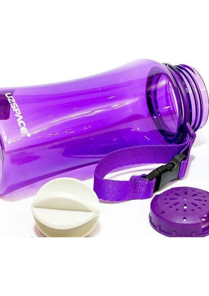 6005 Sheaker Kokteyl Karıştıcılı Tritan Su Matarası 350 ml Kırmızı