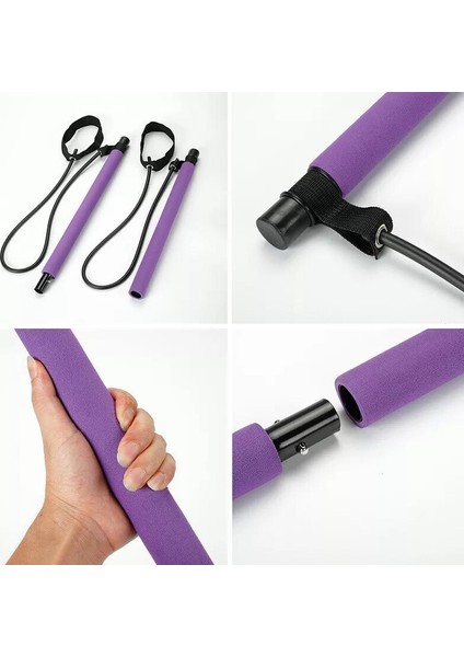Portable Pilates Studio Jimnastik Lastiği Egzersiz Çubuğu Yoga Plates Spor Kondisyon Direnç Aerobik modelleri