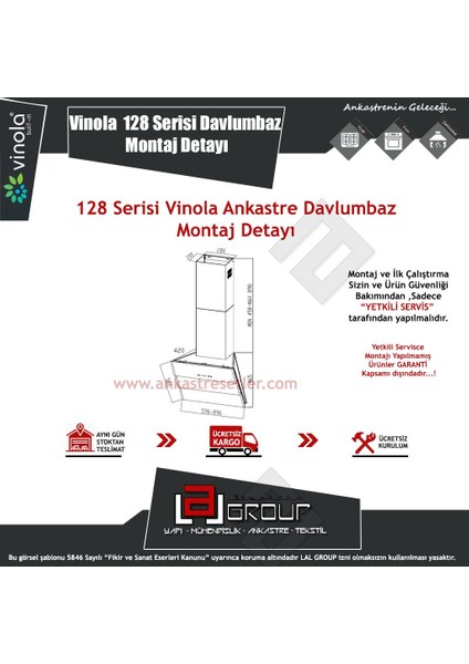 CWB128.600 Siyah Yatay Cam Davlumbaz